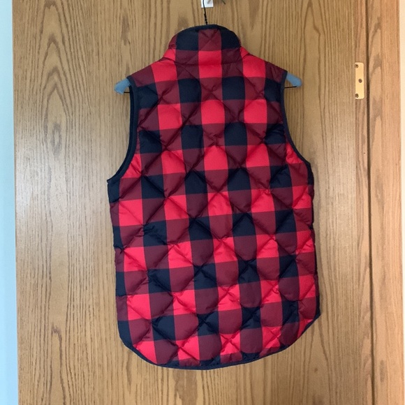 Like new red plaid puffer vest - Picture 3 of 3